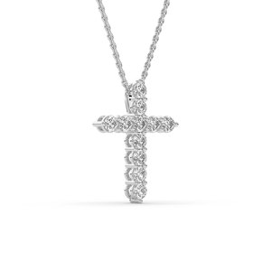 0.99 Carat Lab Grown Round Brilliant Cut Diamond 14K <b>Solid</b> <b>Gold</b> Women's <b>Pendant</b> - Product Image 2