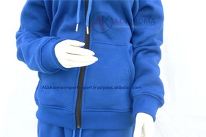 Sudadera con Capucha Azul Rey para Mujer, Transpirable, con Cierre, 100% Algodón, Tela Antiarrugas, Diseño Personalizado, Ropa Deportiva de Alta Calidad - Product Image 3