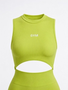 Premium Seamless Women's <b>Yoga</b> <b>Set</b> 3-Piece Activewear Breathable Cotton/Polyester/Spandex Customizable High Quality Fitness Gym - Product Image 4