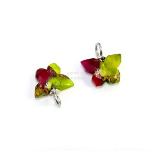 Colgante de mariposa de turquesa Mohave verde rubí AAA, de plata de ley 925, tallado a mano, para fabricación de joyas al por mayor - Product Image 5