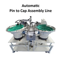 Línea de Ensamblaje Automática de Pines a Tapas