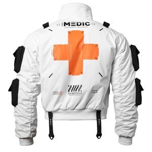 206 Spring New Men's Stand Collar Bomber <b>Jacket</b> Hooded Outdoor Thin Linen/<b>Corduroy</b> Discharge Printed Streetwear Casual Foreign - Product Image 4