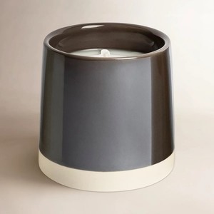 Vase à bougie en céramique moderne bicolore, mèche unique, longue durée de combustion, finition lisse et brillante, durable, choix de décoration de luxe pour la maison, idéal comme cadeau - Product Image 3