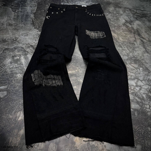2026 High Quality Lightweight Canvas Distressed Washed Flared Premium Custom Stylish Denim <b>Jeans</b> Quick-Dry <b>Men's</b> - Product Image 3