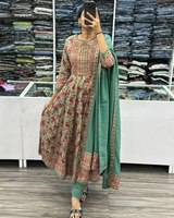 Primera vez Dray estilo moderno vestido de algodón tela Kurti pantalones conjunto excelente calidad ropa de fiesta mujeres India Salwar Lehenga Choli