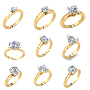 Anillo de Compromiso y Boda para Mujer Divya Creations, Diamante Cultivado en Laboratorio, Certificado IGI, Moderno, Oro Sólido de 10K, 0.5 Quilates, Corte Redondo - Product Image 3