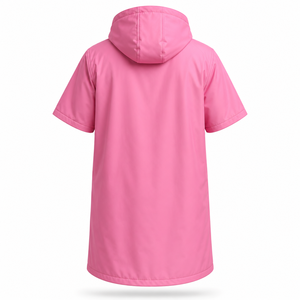 Parka de bain imperméable unisexe personnalisée à capuche, séchage rapide, robe de change à manches courtes et fermeture éclair intégrale pour la natation, le surf, la plage et les activités de plein air - Product Image 3