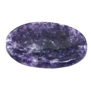 Pierre de méditation en Lépidolite naturelle polie pour le soulagement du stress, la méditation et le Reiki - Product Image 1