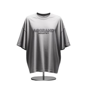 OM/odm เสื้อยืดออกกำลังกายแขนยาวเปิดไหล่ผ้าฝ้าย100% สำหรับผู้ชายเสื้อยืดสไตล์สตรีทแวร์ทรงหลวมพิมพ์ลายทรงหลวมฤดูร้อน - Product Image 4