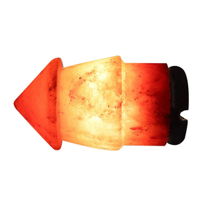 Lampe en sel de l'Himalaya rouge, pierre de cristal naturelle, lampe de table avec support en bois pour la décoration de la chambre à coucher, accessoires de salon et bureau - Product Image 2