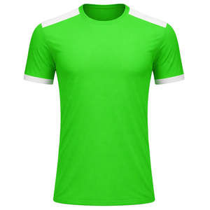 Camiseta de Fútbol Verde Personalizada para Hombre, Manga Corta, Cuello Redondo, 100% Poliéster, Absorbe la Humedad, Número de Equipo 23 Impreso en la Espalda - Product Image 2
