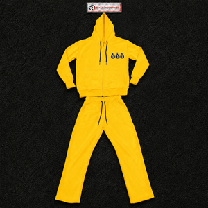 <b>Yellow</b> Money Bag Logo Tracksuit Men Premium Pullover <b>Hoodie</b> And Jogger Pants Set Casual Streetwear Athletic Sportswear - Product Image 5