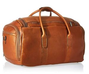 Unisex <b>Large</b> Capacity Foldable Travel Duffle Bag Custom Logo Fashion PU Leather New <b>Plain</b> Blank Design Genuine Leather - Product Image 2