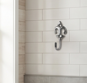 Vintage Style Fleur De Lis Metal Wall <b>Hook</b> Rust Resistant Polished Finished Single <b>Hook</b> For Clothing Storage Solutions - Product Image 4