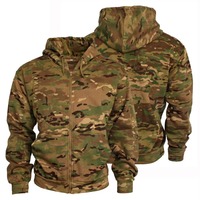 Sweat-shirt à capuche zippé camouflage unisexe, imprimé camouflage, coton French Terry, fermeture éclair intégrale, veste décontractée pour l'extérieur