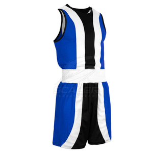 <b>Men</b> Blue White Black <b>Wrestling</b> <b>Singlet</b> Moisture Wicking Polyester Athletic Wear Adult Size Sports Boxing Uniforms - Product Image 2