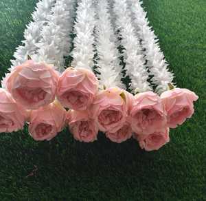 Rosa Artificial con Guirnalda de Jazmín para Decoración |   Fondo de Cuerdas Florales en Rosa Claro |   Decoración para Henna Haldi de Boda |   Decoración para Colgar en la Pared del Hogar - Product Image 4