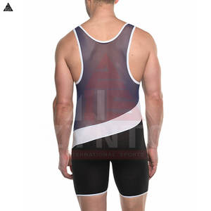 Uniformes de Halterofilia Profesionales de Spandex de Alta Calidad, Singletes de Lucha Libre para Hombre, Uniforme de Lucha Libre Económico - Product Image 2