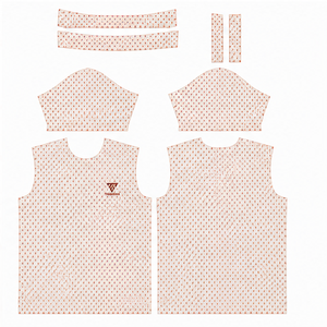 Polo de Manga Corta para Hombre Trackstar, Color Crema Coral, con Estampado Geométrico de Diamantes, Cuello con Botones, Camisa de Golf, Logotipo Personalizado - Product Image 4