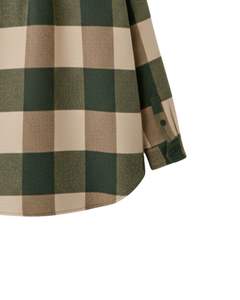 Camisa de Franela a Cuadros Personalizada para Hombre, Verde Beige, Manga Larga, con Botones, Estilo Casual, Chaqueta a Cuadros, Ropa Cálida de Invierno, Venta al Por Mayor - Product Image 6