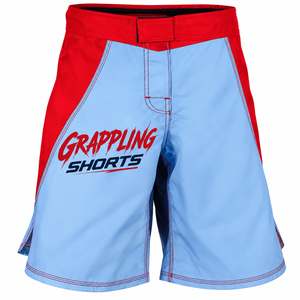 Shorts de grappling personnalisés pour hommes, avec logo sur le devant, séchage rapide, extensibles, respirants, pour l'entraînement, OEM, marque privée - Product Image 1