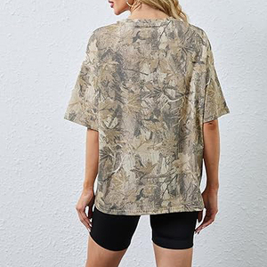 T-shirts décontractés pour femmes Easy Going – Vente en gros, mélange polyester/coton, col rond, streetwear d'été, respirant, écologique, manches courtes - Product Image 4