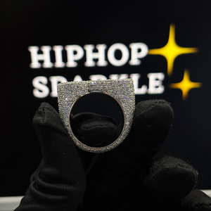 High Quality JA Letter Iced Out <b>Ring</b> 925 <b>Silver</b> Moissanite Diamonds Hip Hop Luxury <b>Statement</b> Jewelry <b>Ring</b> for Men Women Gift - Product Image 3