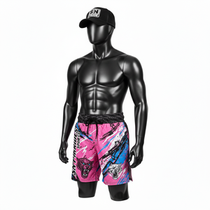 Shorts de combat personnalisés unisexes pour adultes, karaté, MMA, avec impression numérique, matière spandex/polyester, respirant et à séchage rapide - Product Image 4