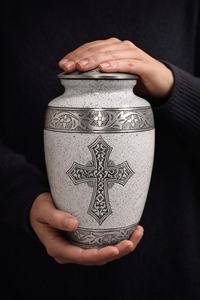 Urne ronde craquelée turquoise à motifs floraux en relief, faite à la main, vase décoratif de sympathie, style traditionnel classique - Product Image 4