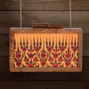 Bolso de Mano de Madera Hecho a Mano de Lujo para Mujer, con Cristales, Accesorios de Moda para Fiestas - Product Image 4