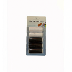 Fil à coudre noir et blanc pour travaux d'aiguille - Product Image 2