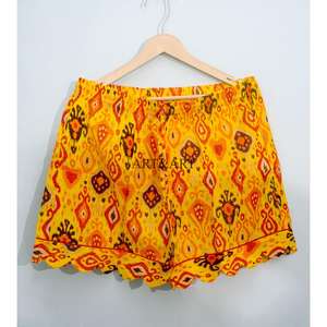 Ensemble de pyjama court pour femmes en coton 100% imprimé à la main, style indien floral, décontracté, léger, respirant, été, printemps, automne - Product Image 3