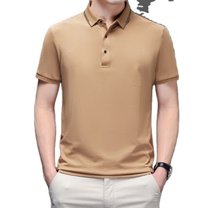 Compre camisetas polo nuevas con logotipo bordado personalizado, camisetas polo lisas 100% algodón para hombre - Product Image 6