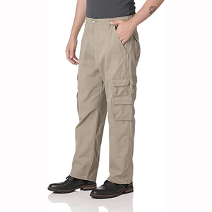 Cheap Men's Mid Straight Casual <b>Cargo</b> <b>Pants</b> Durable 100% Cotton Fabric Embroidered Breathable <b>Waterproof</b> Eco-Friendly - Product Image 3