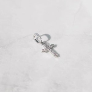 Élégant Pendentif Breloque en Argent Sterling 925 avec Moissanite Dorée et Perle d'Eau Douce, Style Hip Hop Ice Luxe, Bijou Unisexe Tendance pour Fête et Cadeau - Product Image 1