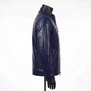 Fashionable Zipper Pockets Front Logo Hooded Stand Collar Custom Pu <b>Leather</b> <b>Jackets</b> Breathable Windproof for Men - Product Image 2