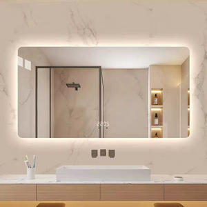 Cermin kamar mandi khusus hotel mewah cermin pintar LED sakelar sentuh anti-kabut persegi panjang - Product Image 1