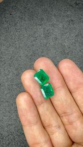 Pierres précieuses naturelles de 7,96 carats, taille émeraude, octogonales facettées, vert intense, pierres précieuses en vrac, Jai Narayan Gems, certifiées IGI, pour boucles d'oreilles et bagues de luxe - Product Image 2