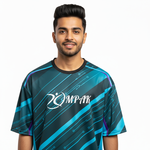 เสื้อยืดพิมพ์ซับลิเมชั่นโอเวอร์ไซส์สำหรับผู้ชายอินเทรนด์เสื้อผ้าแนวสตรีทในเมืองแบบลำลอง - Product Image 1