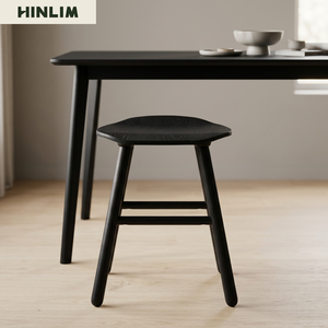 High Quality <b>Wood</b> <b>Stool</b> in Black Color Foot <b>Stool</b> for Footrest Home Furniture Modern Design - Product Image 4