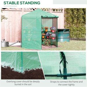 Serra Moderna Compatta per Casa e Giardino in Polietilene/PVC/Acciaio Zincato/Plastica, Facile da Montare - Product Image 2