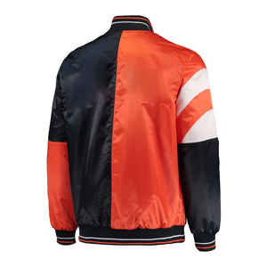 Vestes en satin brodées sur mesure en gros, style décontracté d'hiver, grandes tailles, vestes universitaires pour équipes, veste universitaire de haute qualité, OEM - Product Image 2