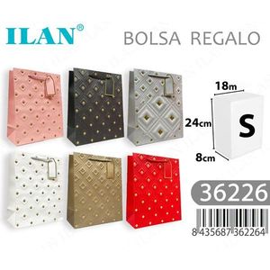 Borsa regalo ILAN 18x24x8cm taglia S con motivo decorativo per confezioni regalo - Product Image 3