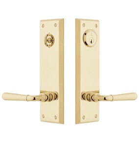 มือจับประตูตู้สแตนเลสสีเงินแบบคู่ พร้อมคันโยกสำหรับบ้าน ปรับแต่งได้ พร้อมอุปกรณ์มือจับประตูแบบมีคันโยก - Product Image 1