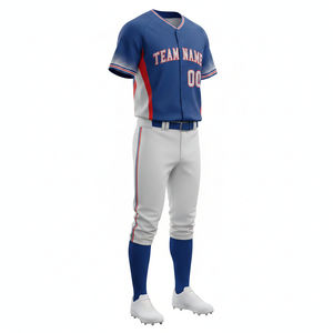 Uniforme de Béisbol Personalizable de Poliéster de Secado Rápido y Transpirable, Pantalón y Camiseta de Alta Calidad con Impresión por Transferencia de Calor y Antibacteriano en la Parte Delantera - Product Image 6