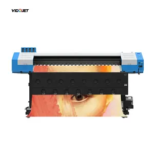 VIGOJET 2 buah i3200 heads 1.6m pembuat printer nonair eco luar ruangan dalam ruangan bahan vinil printer