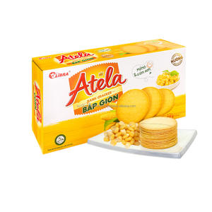 HALAL ATELA CORN CRISP CRACKERS 150g Low-Carb Low-Fat Low-Salt Snack with <b>Sweet</b> & Salty Taste Crispy Texture <b>Packaged</b> Bag Sachet - Product Image 3