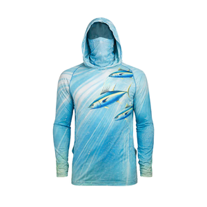 Sudadera con Capucha Personalizada para Pesca con Protección Facial, Venta al por Mayor, Sublimación, Manga Larga, Rendimiento, Secado Rápido, Torneo, UPF 50+ - Product Image 3