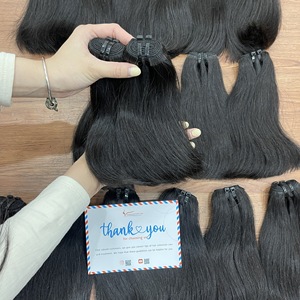 Precio al por mayor, calidad premium, 100% cabello humano vietnamita virgen, paquetes de cabello sin procesar, trama doble, longitud corta - Product Image 3