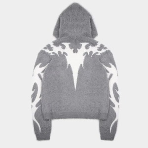 Hoodie en mohair surdimensionné personnalisé, fabricant OEM de hoodies en mohair, fournisseur ODM de hoodies en mohair, vente en gros de hoodies en mohair en vrac - Product Image 2